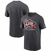 Men's Kansas City Chiefs vs. San Francisco 49ers Super Bowl LVIII Matchup Anthracite T-Shirt,baseball caps,new era cap wholesale,wholesale hats